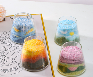 Bougie décorative originale à faire soi-même, peinture de sable aromathérapeutique d'intérieur, romantique et artistique, pour <span class=keywords><strong>anniversaire</strong></span>, mariage, bougie cadeau, la plus tendance - Product Image 2
