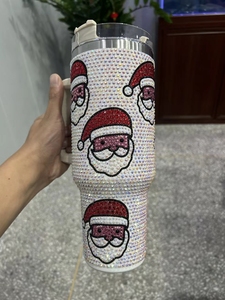 Tasse <span class=keywords><strong>de</strong></span> <span class=keywords><strong>Noël</strong></span> 40oz gobelet avec poignée et paille gobelet en strass 40oz gobelet en acier inoxydable cadeau père <span class=keywords><strong>noël</strong></span> - Product Image 4