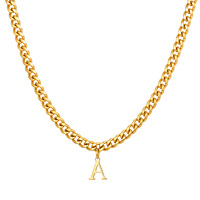 Collar de Metal Chapado en Acero Inoxidable con Diseño Personalizado, Collar de Moda para Hombre y Mujer, Colgantes con Nombre en Letras 2D y 3D para Collar