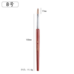 Venta al por mayor de pincel de pelo de visón Nail Art Crystal Pen palo de <span class=keywords><strong>caoba</strong></span> barato Kolinsky Mink Hair acrílico Nail Brush - Product Image 3