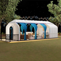 Villa carrée en PC au design moderne Maison à bulles avec installation facile Igloo préfabriqué transparent pour camping Petite maison transparente