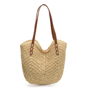 Bolso Tejido de Moda Verano 2025, Nuevo Diseño, Estilo Sandalia, para Vacaciones en la Playa, Bolso de Hombro de Gran Capacidad - Product Image 3