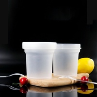 Gobelet en plastique écologique très vendu pour emballage de desserts aux fruits, pot à yaourt à emporter, récipient de stockage alimentaire avec couvercle