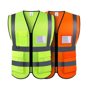 Chaleco reflectante de malla para hombre con múltiples bolsillos Seguridad al por menor MOQ bajo Trabajo al aire libre Chaleco DE SEGURIDAD deportivo - Product Image 2