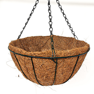 Coconut Coir Hanging Planter Basket - Biodegradable Moss <strong>Liner</strong> for Strawberries, Orchids and Potted <strong>Garden</strong> Plants - Product Image 1