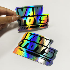 Özel tasarım Hologram etiketleri su geçirmez gökkuşağı Sticker Logo yapıştırıcı etiket baskı holografik vinil özel kesim kesim çıkartmalar - Product Image 1