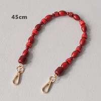 Tas Aksesori rantai manik-manik akrilik merah tali bahu tali telepon genggam kalung tali penahan ponsel 32cm 45cm 65cm 120cm
