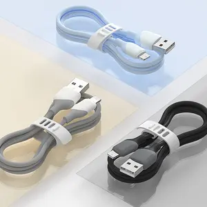 KUULAA USB 아이폰 케이블 2.4A i 플러그 빠른 충전 소프트 실리콘 데이터 코드 애플 아이폰