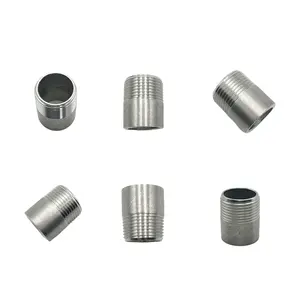 Stainless Steel 201 304 316 Pipe fitting Single Male Threaded Nipples NPT DIN BSP