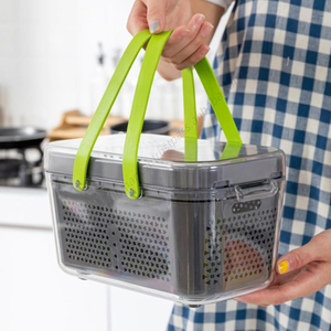 Mandoline multifonction W001 22-en-1 pour légumes, râpe à carottes avec panier de drainage et poignée, vente en gros - Product Image 1