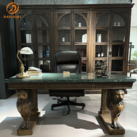 Meubles de salon en bois antique pour villa, bibliothèque en bois massif pour appartement, hôtel, bibliothèque royale de luxe avec armoire européenne classique