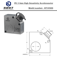 Accéléromètre triaxial PE, capteur d'accélération piézoélectrique 3 axes, transducteur de vibration, surveillance de machines, 100g 500pC/g 0.2-1kHz