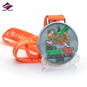 Shenzhen Longzhiyu 17 anni maker 3d cut out die carnival sports medaglie medaglie d'oro personalizzate logo in rilievo marathon medal sport