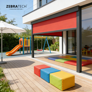 Stores motorisés intelligents Wi-Fi à fermeture éclair avec rail intégré en <span class=keywords><strong>PVC</strong></span>, contrôle Tuya pour la filtration de la lumière domestique, vente directe usine - Product Image 1