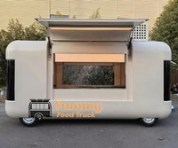 Remolque de Comida Móvil Eléctrico Personalizado con Cocina Completa para Negocios de Panadería, Helados y Café