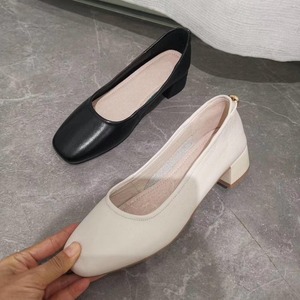 2023 LatesWomen Everyday Wear Shoes Mary Jane Pumps Ladies <strong>Heels</strong> <strong>Small</strong> <strong>Heel</strong> square and Oval Toes Fashion <strong>Black</strong> <strong>Heel</strong> Women Shoes - Product Image 2