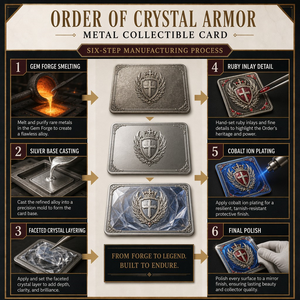 Tarjeta Coleccionable Metálica 3D <span class=keywords><strong>de</strong></span> Lujo - Serie Orden <span class=keywords><strong>de</strong></span> la Armadura <span class=keywords><strong>de</strong></span> Cristal - Tarjeta <span class=keywords><strong>de</strong></span> Intercambio <span class=keywords><strong>de</strong></span> <span class=keywords><strong>Caballero</strong></span> <span class=keywords><strong>de</strong></span> Fantasía Hecha a Mano - Product Image 4