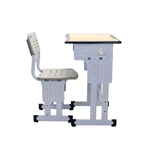 Hoogte Verstelbare Aangepaste Mdf Melamine Board Desktop Middelbare School <span class=keywords><strong>Student</strong></span> Bureau En Stoel Set Leverancier Fabriek - Product Image 3