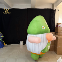 Costume gonflable personnalisé en tissu Oxford vert frais, motif nain de dessin animé, pour enfants, idéal pour les fêtes cosplay, les défilés et les spectacles