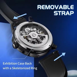 Mark Fairwhale FW-6025 Luxury <b>Mechanical</b> <b>Watch</b> for Men Fashion Silicone Strap Waterproof Automatic Skeleton <b>Watches</b> Mens - Product Image 3
