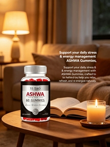 Suplementos de gomitas de hierbas ayurvédicas con sabor a fresa natural, de marca privada OEM, aptos para hombres y mujeres. - Product Image 5