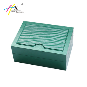 Fabricantes al por mayor Gran marca Diseño único Lugar <span class=keywords><strong>para</strong></span> poner Tarjeta DE GARANTÍA <span class=keywords><strong>Caja</strong></span> de reloj de madera de cuero verde <span class=keywords><strong>para</strong></span> hombres - Product Image 3