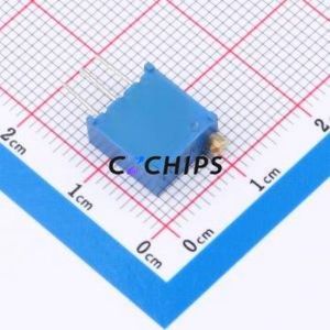 Resistencia Ajustable/Potenciómetro 3296W-501, Componente de Orificio Pasante (THT)-3P, 9.5x4.8mm, Resistencia de 500 Ohmios, 10%, 500mW, 250ppm ℃ - Product Image 2
