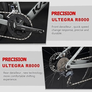 Vélo en fibre de carbone 700C Shi Mano <span class=keywords><strong>Ultegra</strong></span> <span class=keywords><strong>R8000</strong></span> 22 vitesses, vélo de course, jeu de roues en carbone T800, frein à disque mécanique, vélo de route - Product Image 4