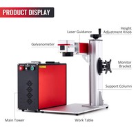 Machine de marquage laser JPT Mopa Bluetimes 20W 30W 60W 100W pour bijoux, colliers, aluminium, acier inoxydable, machine de gravure laser à fibre couleur
