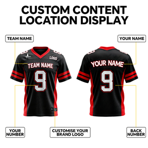 Maglie da Rugby Americane Ruiwo di Alta Qualità, Traspiranti, Stampa Digitale 180g, 100% Poliestere, Design Personalizzato Unisex - Product Image 2