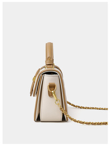 New Trendy Small Clutch Bag-Fashionable Versatile <b>Chain</b> <b>Strap</b> Crossbody <b>Handbag</b> with Zipper Closure PU Material 1-1.9L Capacity - Product Image 6