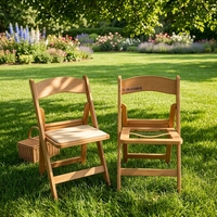Chaises pliantes en résine imitation bois pour usage commercial, sièges pliables en plastique à grain de bois pour mariages, fêtes, jardins et événements en extérieur