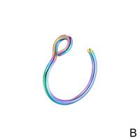 Anneau de nez en acier inoxydable 316L, 20G, Clip C, anneau de lèvre, boucle d'oreille, Helix Tragus, Faux Septum, anneau de nez, corps, bouche, nez, Piercing, bijoux
