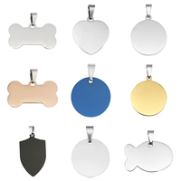 Plaque d'identification personnalisée pour chiot en acier inoxydable, gravure par sublimation, collier pour chien, étiquettes de nom pour animaux de compagnie, plaque d'identification pour chien en forme d'os