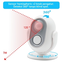 Alarme de mouvement portable Daytech ABS avec capteur PIR, Wi-Fi, portée de détection de 10 à 20 m, volume réglable, alarme sonore