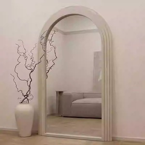 Specchio a Figura Intera Arcuato Stile <span class=keywords><strong>Crema</strong></span> con Cornice Bianca, Autoportante/Montabile a Parete, Arredamento Moderno per la Casa, Vendita all'Ingrosso - Product Image 5