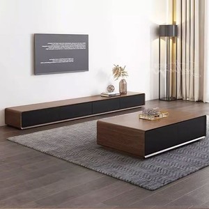 Solid Wood <b>Coffee</b> <b>Table</b> With Drawers 2 Drawer Storage Modern Minimalist Living Room Home Use Tea <b>Table</b> - Product Image 3