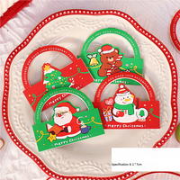 Vente en gros de boîte-cadeau en papier pliable réutilisable écologique personnalisé Délicat design de Noël à la mode avec boîte en papier portable