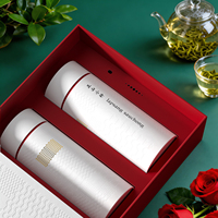 Boîte cadeau rigide personnalisée blanche et rouge avec couvercle gaufré, emballage haut de gamme pour thé, cosmétiques et coffrets cadeaux de luxe