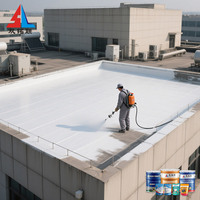 Peinture liquide isolante thermique et imperméable en acrylique blanc pour toitures métalliques et bateaux (à pulvériser)