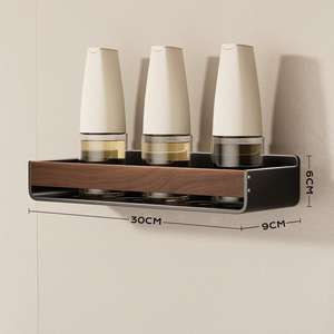 Étagère et support de rangement mural en métal moderne résistant à la rouille pour salle de bain et cuisine - Product Image 6