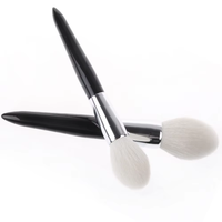 Nouvelle version pinceaux de maquillage pour le visage en poils de chèvre blancs ensemble de pinceaux de maquillage naturel végétalien 12 pièces pour fond de teint en poudre