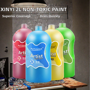 Pintura Acrílica Xinyi Art de Excelente Cobertura, Secado Rápido, Extra Grande, 2L, No Tóxica, Pigmentos Ricos en Color, con Bomba para Papel, para Adultos - Product Image 2