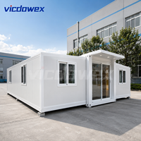 Maison conteneur moderne et contemporaine extensible, résistante aux tremblements de terre, 20 pieds, 40 pieds, bâtiment modulaire préfabriqué, appartement, bureau, salle de bain
