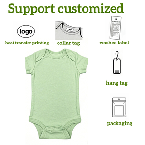 Body per Neonati a Maniche Corte in 100% Cotone, Tinta Unita, Modello Triangolare, Essenziale e Personalizzabile - Product Image 2