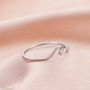 Onda do mar Anéis para Mulheres Homens Anel de Aço Inoxidável Moda Jóias Casal Paired Finger Band Surfing Lover Birthday Gift - Product Image 2