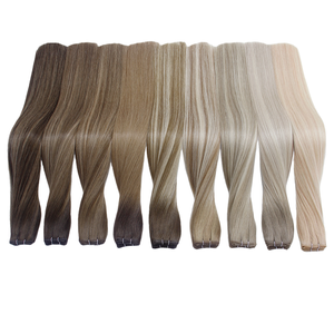 Genius <span class=keywords><strong>Weifa</strong></span> Haarverlängerung Doppelt Gezogenes Echthaar 100% Remy Jungfräuliches Chinesisches Blondes Haar Clip-in Weft - Product Image 3
