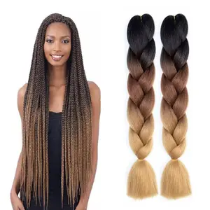 Hot Sales Ombre Braiding Hair expression Jumbo Braiding Hair Extensions 24 Inch Synthetic Hair for Braiding