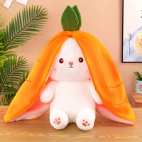 Adorable Almohada de Peluche de Conejo Estilo Niña, Transformable en Conejo Zanahoria, Conejo Fresa, Alien, Almohada para Abrazar en Oficina o Dormitorio