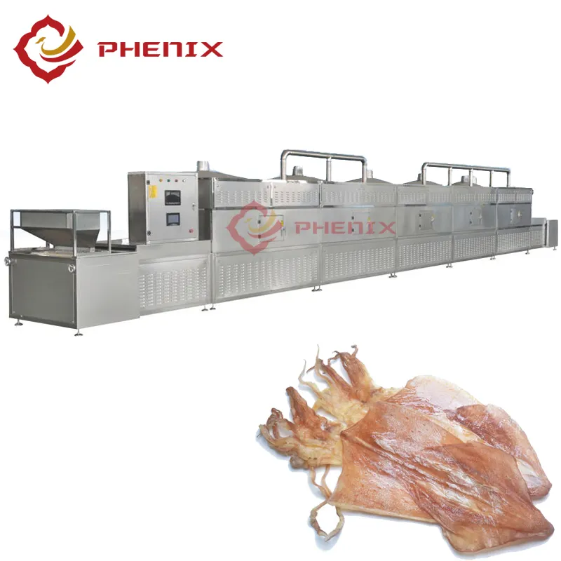 High Efficiency Squid/salted fish/prawn microwave drying machine